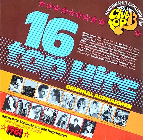 VARIOUS ARTISTS - 16 TOP HITS SEPTEMBER/OKTOBER 1981 31 954 1 - фото 4016