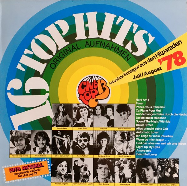 VARIOUS ARTISTS - CLUB TOP 13-4 JULI/AUGUST 78 66 833 5 - фото 4044